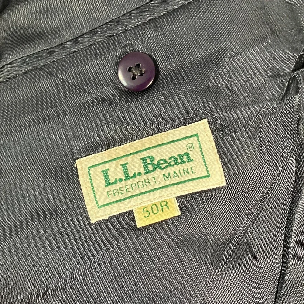 L.L. Bean Men's 50 Regular Wool Blazer Sport Coat Made in USA‎ Black